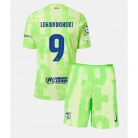 Fotballdrakt Barn Barcelona Robert Lewandowski #9 Tredjedraktsett 2024-25 Kortermet (+ Korte bukser)